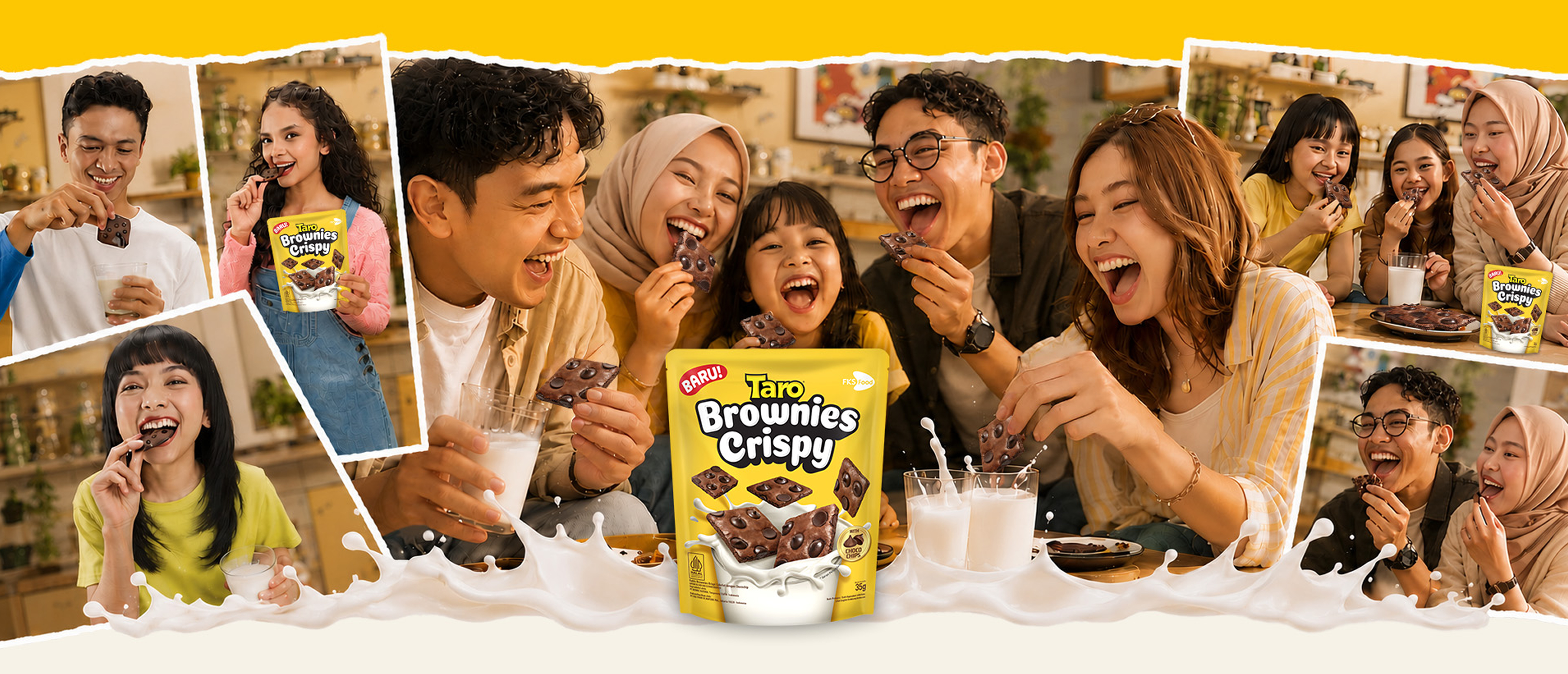 Taro Brownies Collage