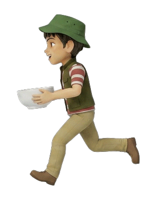 Taro Boy Running