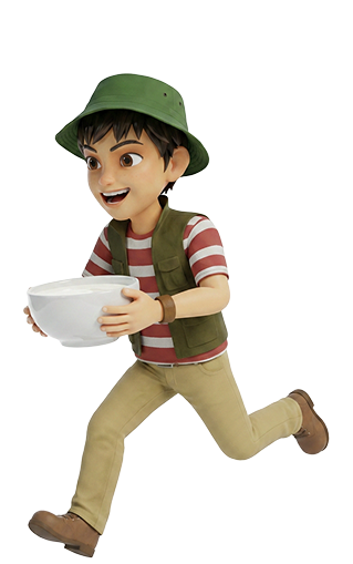 Taro Boy Running