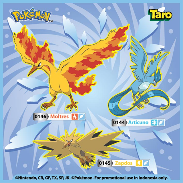 Moltres, Zapdos, Articuno